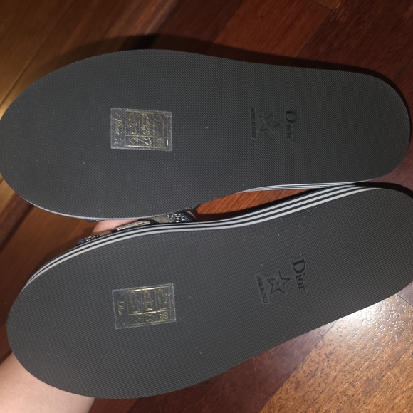 Dior Black and Gold Women's Platform Slides - Picture 4 of 6